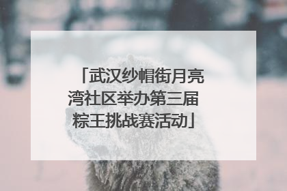 武汉纱帽街月亮湾社区举办第三届粽王挑战赛活动