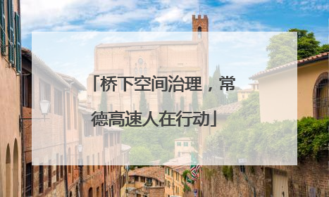 桥下空间治理，常德高速人在行动