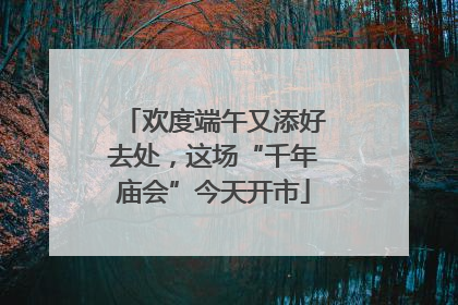 欢度端午又添好去处，这场“千年庙会”今天开市