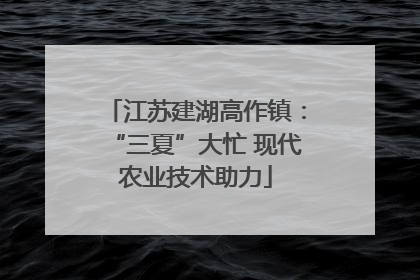 江苏建湖高作镇：“三夏”大忙 现代农业技术助力