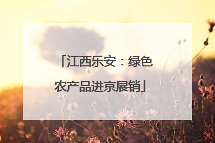 江西乐安：绿色农产品进京展销