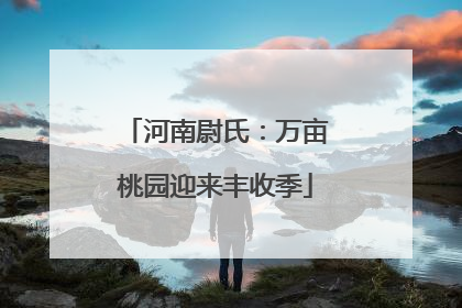 河南尉氏：万亩桃园迎来丰收季