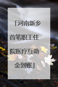 河南新乡首笔职工住院医疗互助金到账