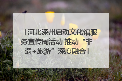 河北深州启动文化馆服务宣传周活动 推动“非遗+旅游”深度融合