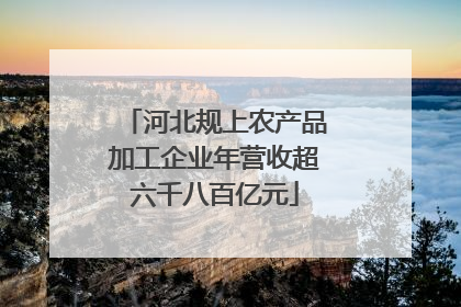河北规上农产品加工企业年营收超六千八百亿元