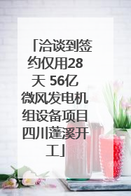 洽谈到签约仅用28天 56亿微风发电机组设备项目四川蓬溪开工