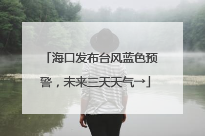 海口发布台风蓝色预警，未来三天天气→