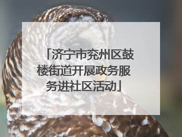 济宁市兖州区鼓楼街道开展政务服务进社区活动