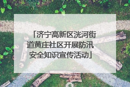 济宁高新区洸河街道黄庄社区开展防汛安全知识宣传活动