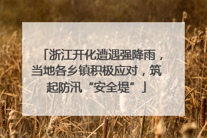 浙江开化遭遇强降雨，当地各乡镇积极应对，筑起防汛“安全堤”