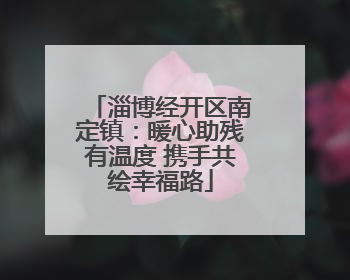 淄博经开区南定镇：暖心助残有温度 携手共绘幸福路