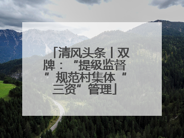 清风头条丨双牌：“提级监督”规范村集体“三资”管理