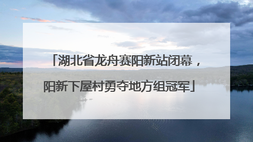 湖北省龙舟赛阳新站闭幕，阳新下屋村勇夺地方组冠军