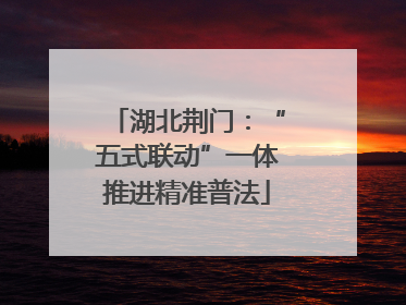 湖北荆门：“五式联动”一体推进精准普法