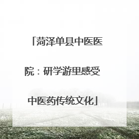 菏泽单县中医医院：研学游里感受中医药传统文化