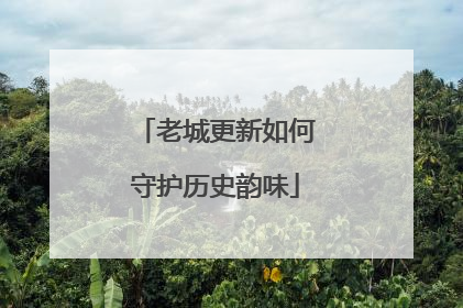老城更新如何守护历史韵味