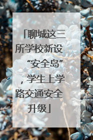 聊城这三所学校新设“安全岛”，学生上学路交通安全升级