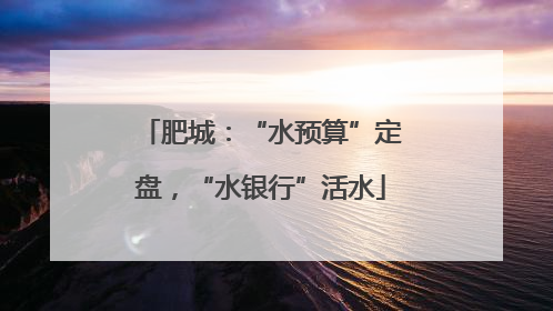 肥城：“水预算”定盘，“水银行”活水