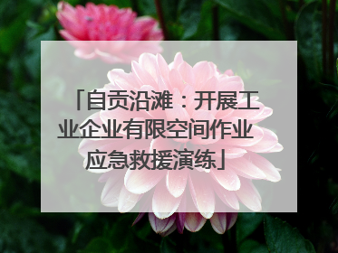 自贡沿滩：开展工业企业有限空间作业应急救援演练