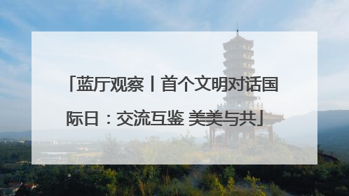蓝厅观察丨首个文明对话国际日：交流互鉴 美美与共