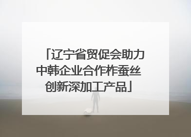 辽宁省贸促会助力中韩企业合作柞蚕丝创新深加工产品