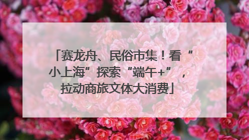赛龙舟、民俗市集！看“小上海”探索“端午+”，拉动商旅文体大消费