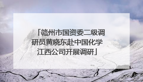 赣州市国资委二级调研员黄晓东赴中国化学江西公司开展调研
