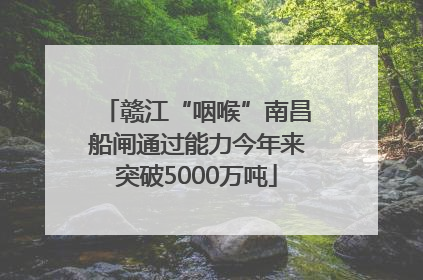 赣江“咽喉”南昌船闸通过能力今年来突破5000万吨