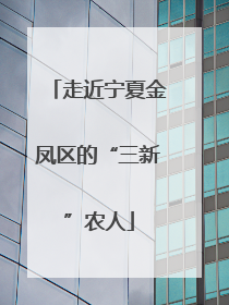 走近宁夏金凤区的“三新”农人