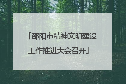 邵阳市精神文明建设工作推进大会召开