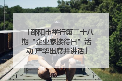 邵阳市举行第二十八期“企业家接待日”活动 严华出席并讲话