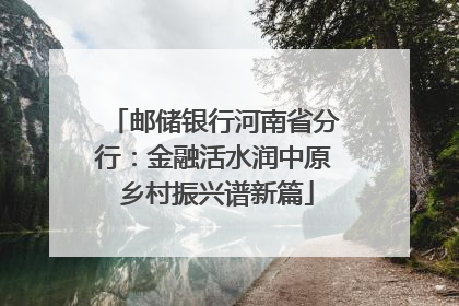 邮储银行河南省分行：金融活水润中原 乡村振兴谱新篇