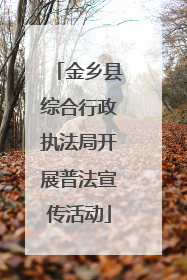 金乡县综合行政执法局开展普法宣传活动