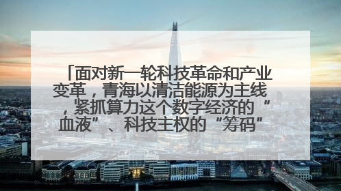 面对新一轮科技革命和产业变革，青海以清洁能源为主线，紧抓算力这个数字经济的“血液”、科技主权的“筹码”、产业升级的“杠杆”、绿色转型的“支点”，勇于撬动国家“双碳”战略、“东数西算”工程重大发展新机遇