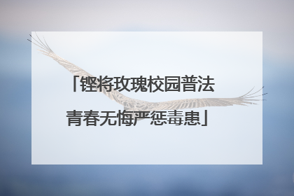 铿将玫瑰校园普法 青春无悔严惩毒患