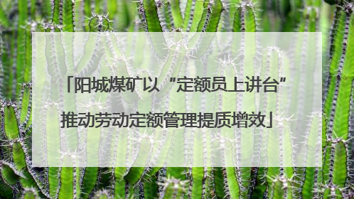 阳城煤矿以“定额员上讲台”推动劳动定额管理提质增效