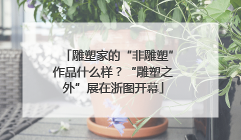 雕塑家的“非雕塑”作品什么样？“雕塑之外”展在浙图开幕