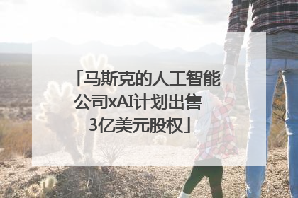 马斯克的人工智能公司xAI计划出售3亿美元股权