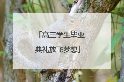 高三学生毕业典礼放飞梦想