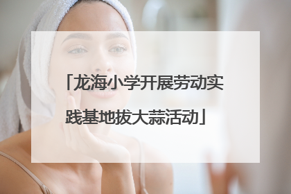 龙海小学开展劳动实践基地拔大蒜活动
