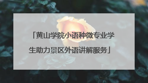 黄山学院小语种微专业学生助力景区外语讲解服务