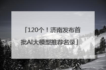 120个！济南发布首批AI大模型推荐名录