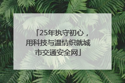 25年执守初心，用科技与温情织就城市交通安全网