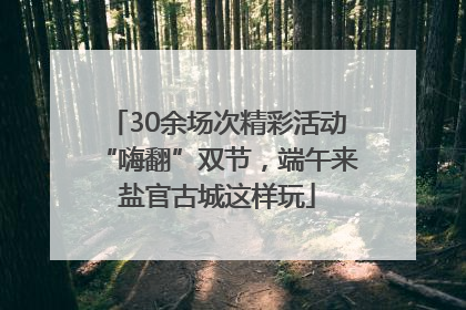 30余场次精彩活动“嗨翻”双节，端午来盐官古城这样玩
