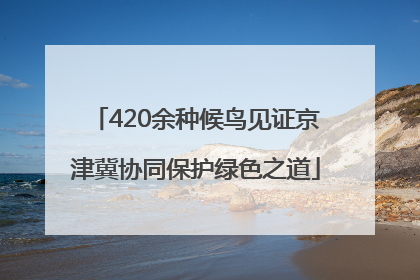 420余种候鸟见证京津冀协同保护绿色之道