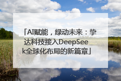 AI赋能，绿动未来：挚达科技接入DeepSeek全球化布局的新篇章